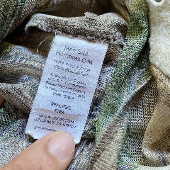 Realtree Underbrush Camo Suit Mens Size Small Hunting Hooded Jacket With Mask - Picture 12 of 12